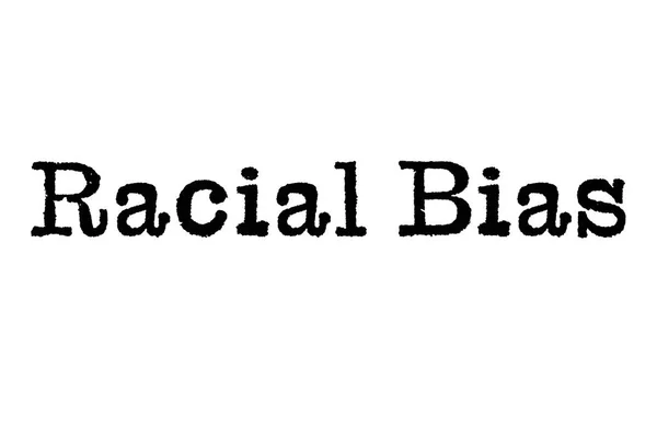 Word Racial Bias Typewriter White Background — Stock Photo, Image