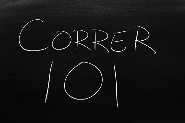 분필로 칠판에 Correr 101 101 — 스톡 사진