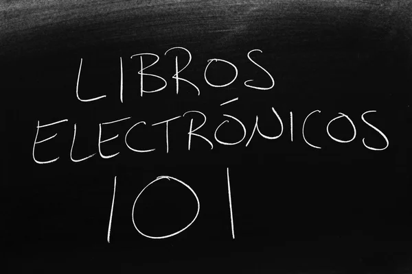 Las Palabras Libros Electrnicos 101 Una Pizarra Tiza Traducción Ebooks — Foto de Stock