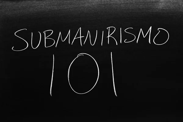 Slova Submanirismo 101 Tabuli Křídou Překlad Scuba 101 — Stock fotografie