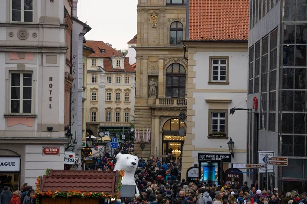 Prag Çek Cumhuriyeti 2018 Prag Dev Bir Kutup Ayısı Kostümü — Stok fotoğraf