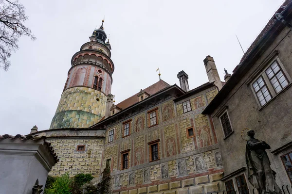 Cesky Krumlov Slott Tornet — Stockfoto