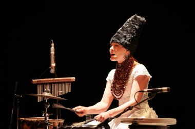 DakhaBrakha at solo concert at theater clipart