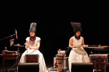 DakhaBrakha at solo concert at theater clipart