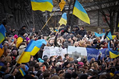 Lviv Ukrayna Kasım Euromaydan protesto