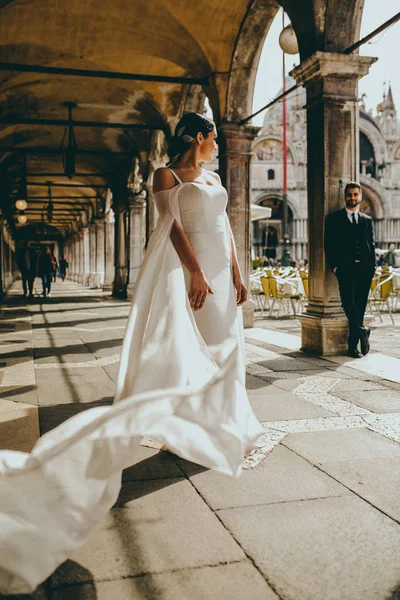 Итальянская Свадьба Центре Венеции — стоковое фото
