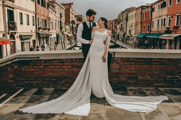 Итальянская Свадьба Центре Венеции — стоковое фото