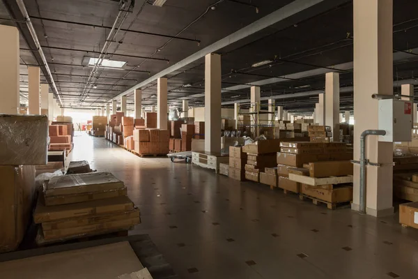 Warehouse Space Boxes Furniture Goods — Stock Photo, Image