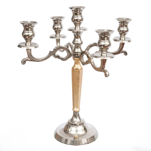 Candelabra Candlestick White Background — Stock Photo, Image