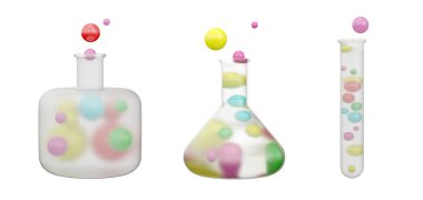 3D render Illustration bir kabı