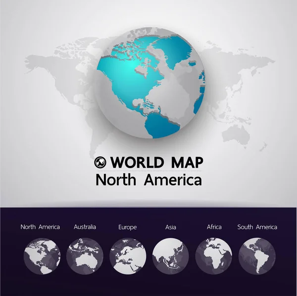 Mapa Mundo Grande Elemento Gráfico Ilustração Vetorial —  Vetores de Stock