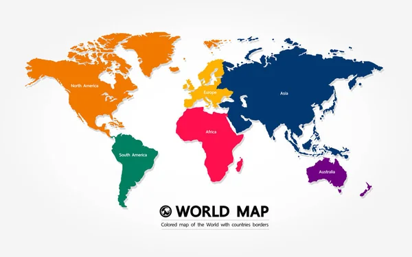 Grand World Mapę Element Graficzny Ilustracja Wektorowa — Wektor stockowy