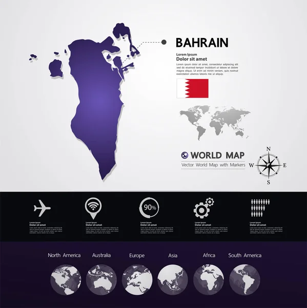 Векторная Иллюстрация Бахрейна — стоковый вектор