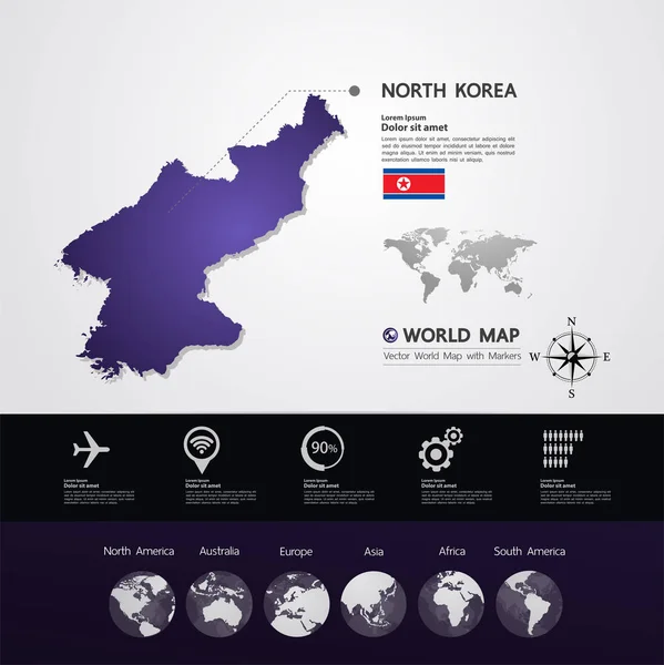 Векторная Иллюстрация Северной Кореи — стоковый вектор