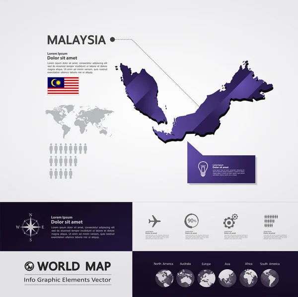 Векторная Иллюстрация Малайзии — стоковый вектор