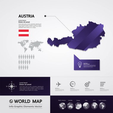  Avusturya harita vektör çizim.