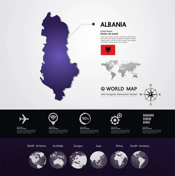 Векторная Иллюстрация Албании — стоковый вектор