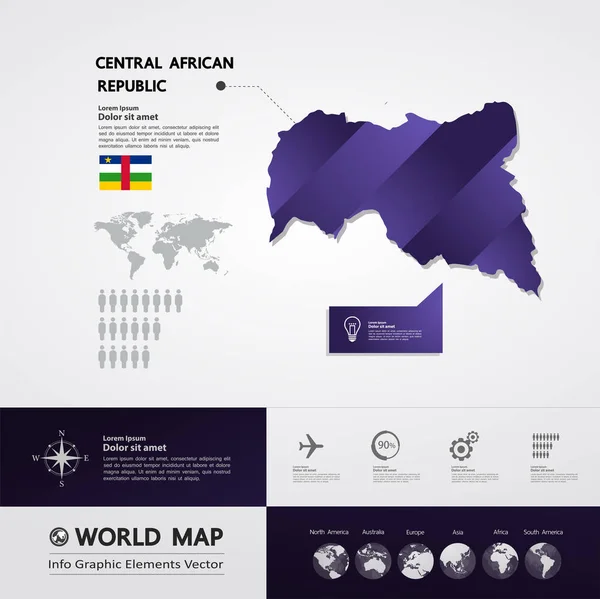 Central African Republic map vector illustration.