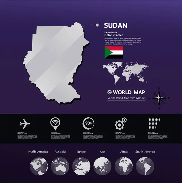 Векторная Иллюстрация Судана — стоковый вектор