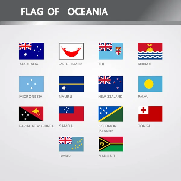 Flags Oceania Vector — Stock Vector