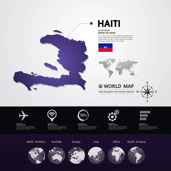 Гаїті Карту Векторні Ілюстрації — стоковий вектор