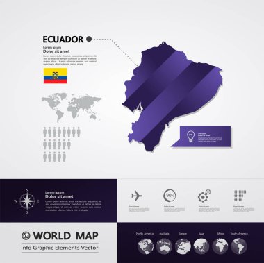 Ekvator harita vektör çizim.