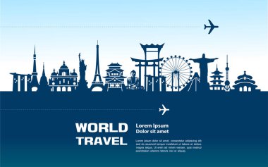 Dünya vektör çizim seyahat.