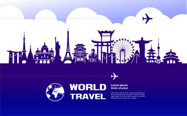 Dünya vektör çizim seyahat.