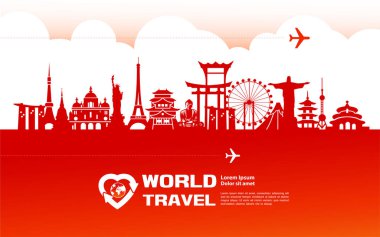 Dünya vektör çizim seyahat.