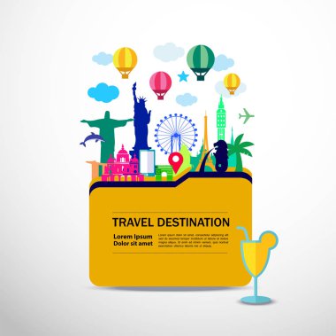 Dünya vektör çizim seyahat.