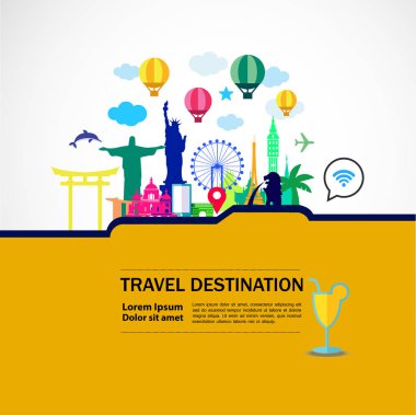 Dünya vektör çizim seyahat.