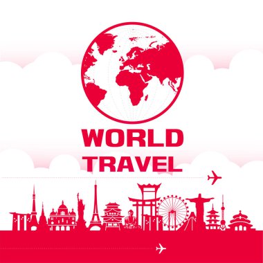 Dünya vektör çizim seyahat.