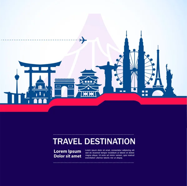 Travel World Vector Illustration — Stock Vector