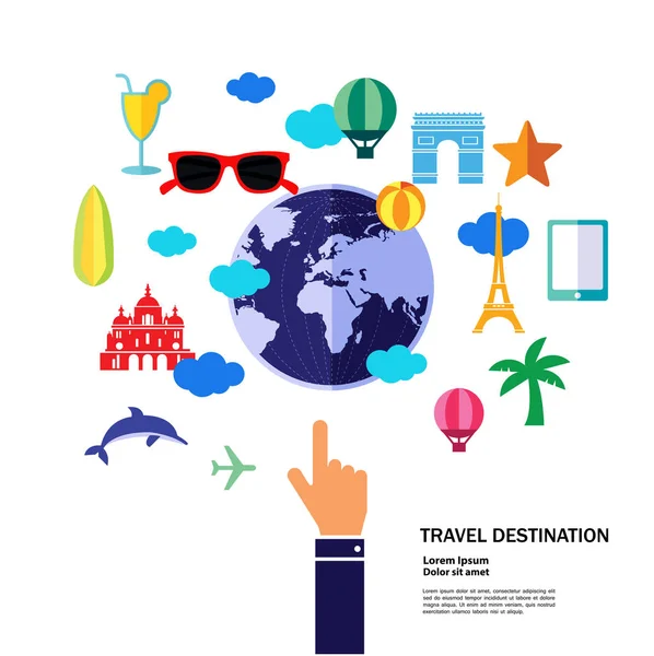 Travel World Vector Illustration — Stock Vector