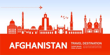 Afganistan vektör çizim için seyahat.