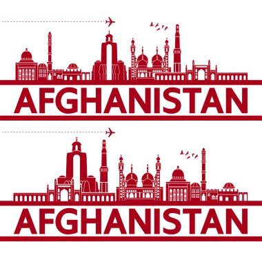 Afganistan vektör çizim için seyahat.