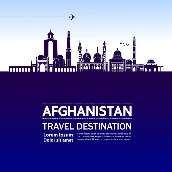 Voyage Afghanistan Illustration Vectorielle — Image vectorielle