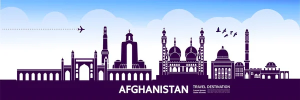 Reise Nach Afghanistan Vektor Illustration — Stockvektor