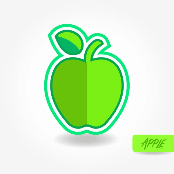 Illustration Grand Vecteur Pomme — Image vectorielle