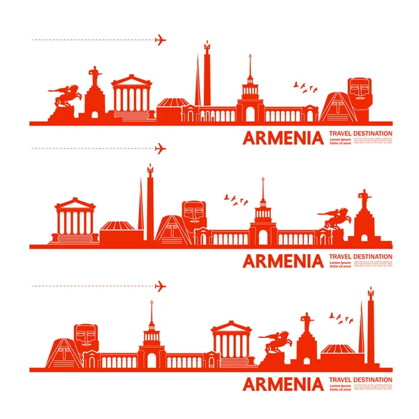 Armenië Reizen Bestemming Vectorillustratie — Stockvector