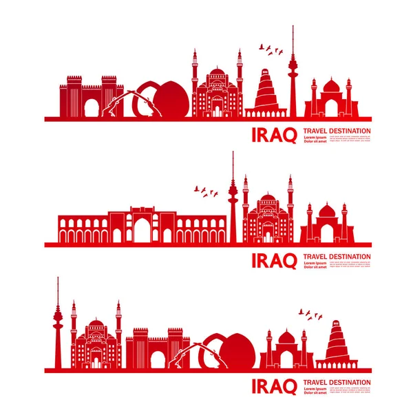 Irak Reiseziel Vektor Illustration — Stockvektor