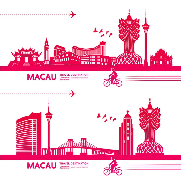 Vektorgrafik Des Reiseziels Macau — Stockvektor