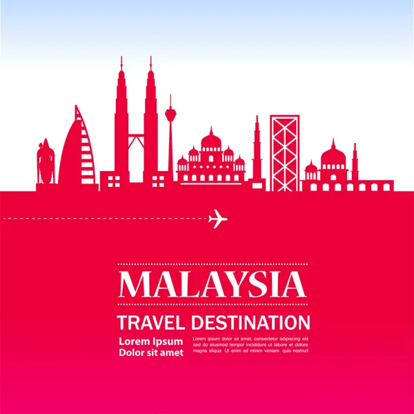 Stock vector  Malaysia travel destination vector illustration.