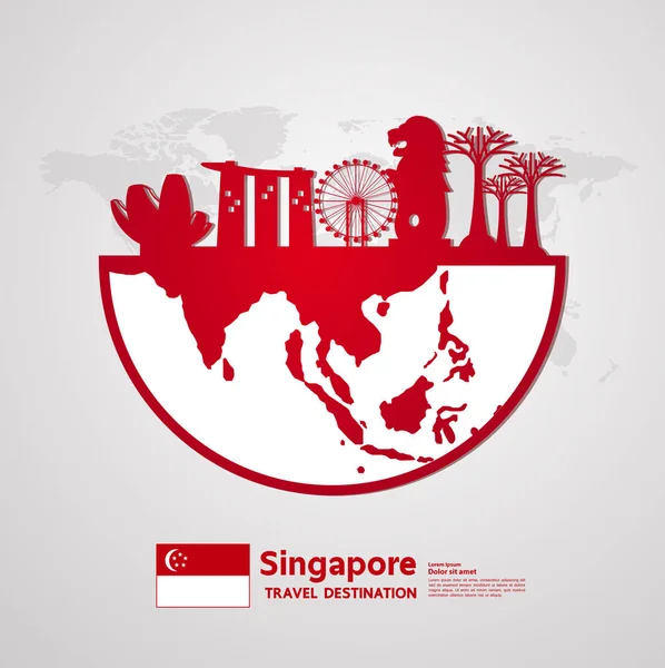 Векторная Иллюстрация Сингапура — стоковый вектор