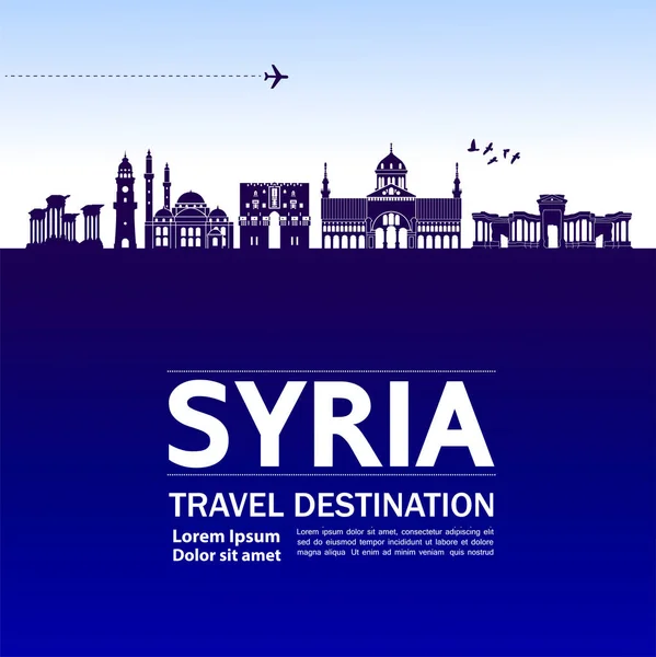 Сирія Подорожі Призначення Векторні Ілюстрації — стоковий вектор