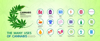 Birçok faydaları vektör illüstrasyon ile Esrar.