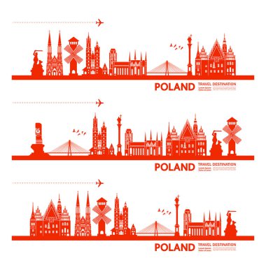 Poland travel destination grand vector illustration. clipart