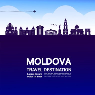 Moldova travel destination grand vector illustration. clipart