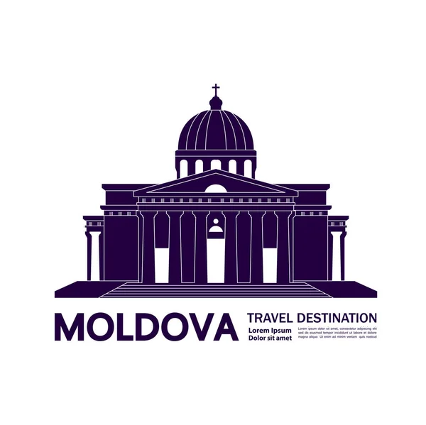 Mołdawia Tourismus Wektor Cel — Wektor stockowy