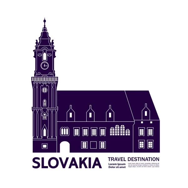Szlovákia Úti Cél Nagy Vektor Illusztráció — Stock Vector